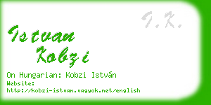 istvan kobzi business card